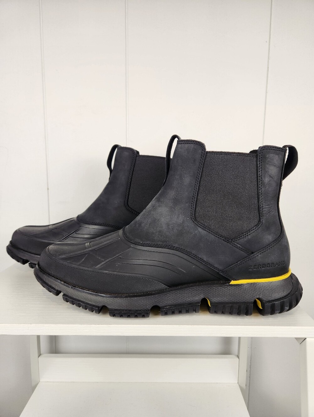 Cole Haan ZEROGRAND 360 Ankle Boot Mens 11 Black Slip-On Weather Grip Waterproof